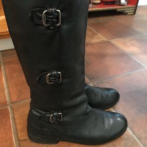 Frye Paige Women’s Black Tall Flat Boot Size 9